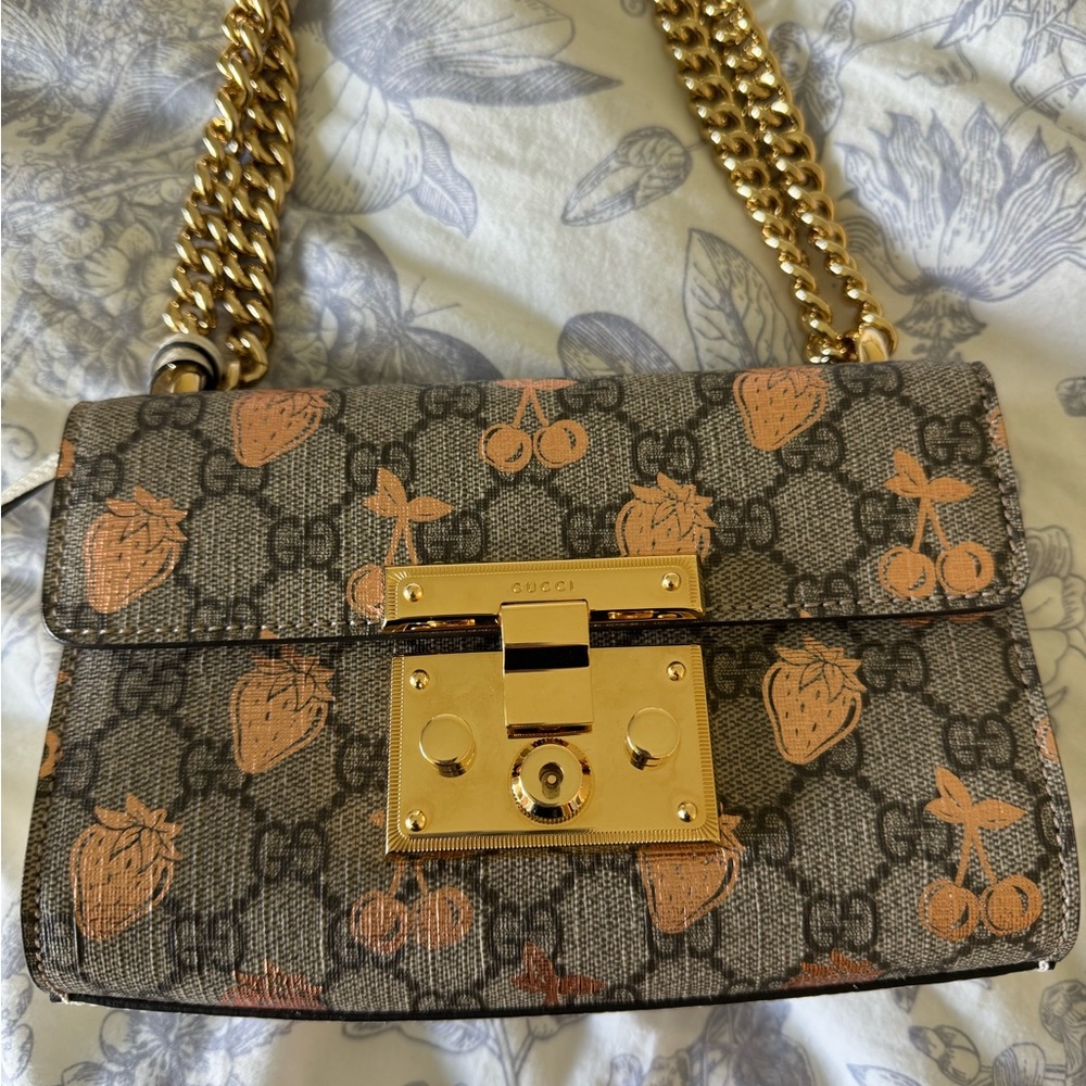 NEW Authentic Gucci Small Padlock Supreme Canvas